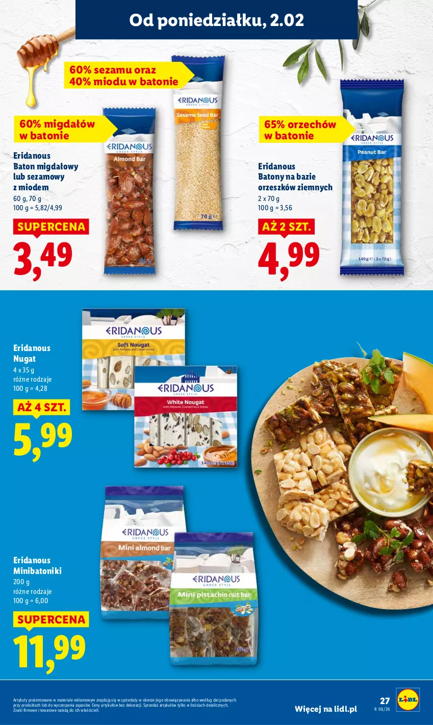 Gazetka promocyjna Lidl - GAZETKA - ważna 02.02 do 04.02.2026 - strona 27 - produkty: Baton, Sezam, Tonik