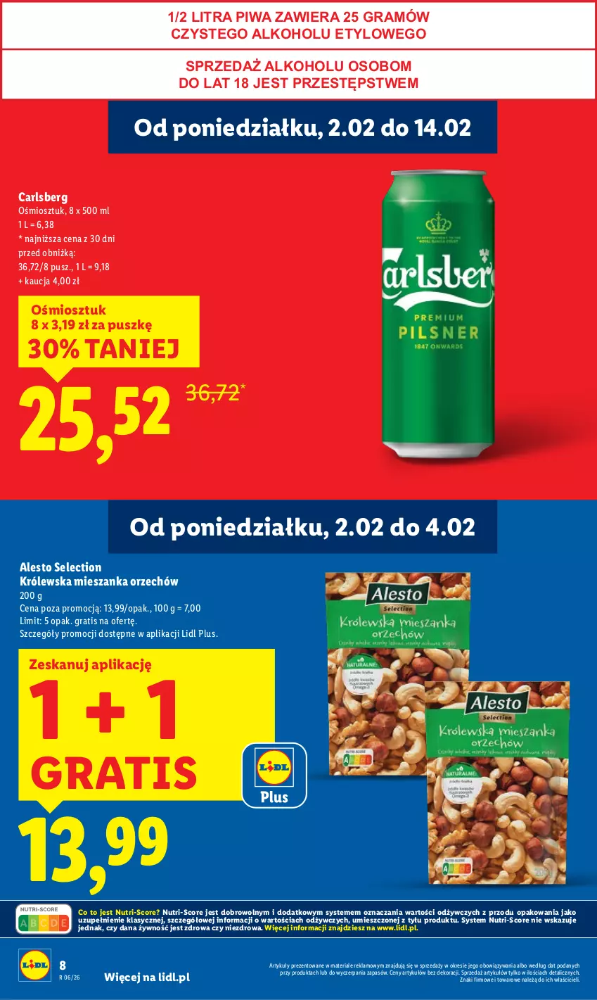 Gazetka promocyjna Lidl - GAZETKA - ważna 02.02 do 04.02.2026 - strona 8 - produkty: Carlsberg, Gra, Piwa