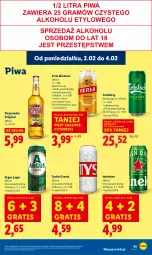 Gazetka promocyjna Lidl - GAZETKA - Gazetka - ważna od 04.02 do 04.02.2026 - strona 45 - produkty: Piwa, Gin, Gra, Heineken, Tyskie, Desperados, Perła, Carlsberg