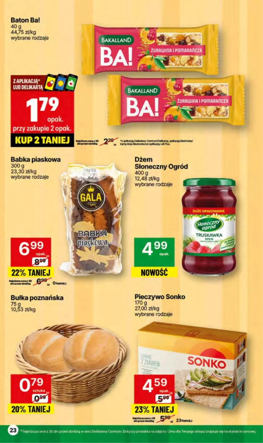 Gazetka promocyjna Delikatesy Centrum - NOWA GAZETKA Delikatesy Centrum od 1 lipca! 1-7.07.2024 - ważna 01.07 do 07.07.2024 - strona 23 - produkty: Ba!, Babka, Baton, Bułka, Dżem, Fa, Orka, Sonko