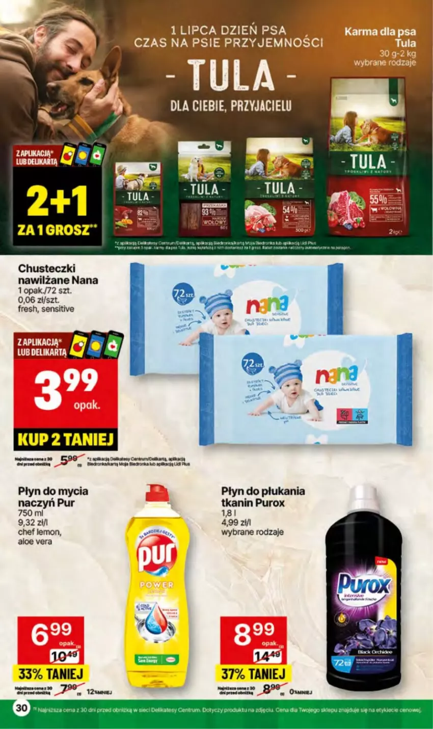 Gazetka promocyjna Delikatesy Centrum - NOWA GAZETKA Delikatesy Centrum od 1 lipca! 1-7.07.2024 - ważna 01.07 do 07.07.2024 - strona 30 - produkty: Aloe vera, Chusteczki, Orka, Płyn do mycia, Płyn do płukania, Pur