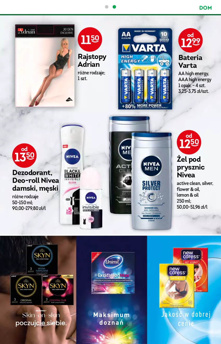 Gazetka promocyjna Żabka - ważna 15.12 do 21.12.2021 - strona 53 - produkty: Bateria, Dezodorant, Nivea, Rajstopy, Skyn, Top, Unimil, Varta