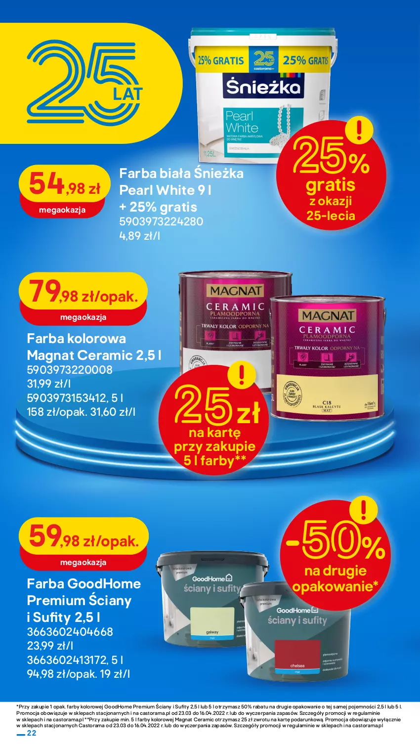 Gazetka promocyjna Castorama - Gazetka Castorama - ważna 23.03 do 16.04.2022 - strona 22 - produkty: Astor, Fa, Gra, Gres, Magnat Ceramic, Rama