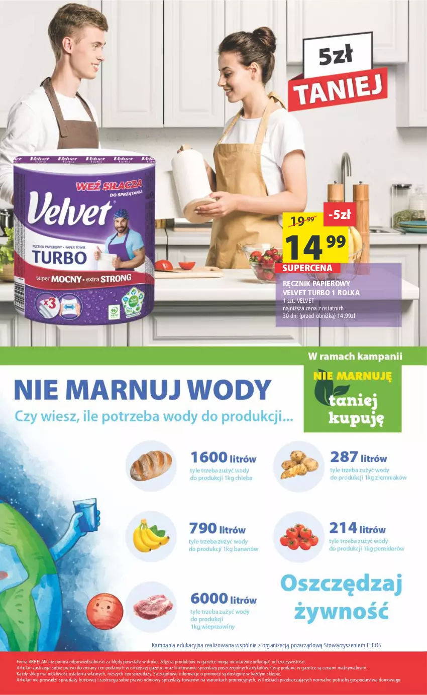 Gazetka promocyjna Arhelan - Gazetka - ważna 10.03 do 19.03.2023 - strona 20 - produkty: Eleo, Papier, Ręcznik, Velvet