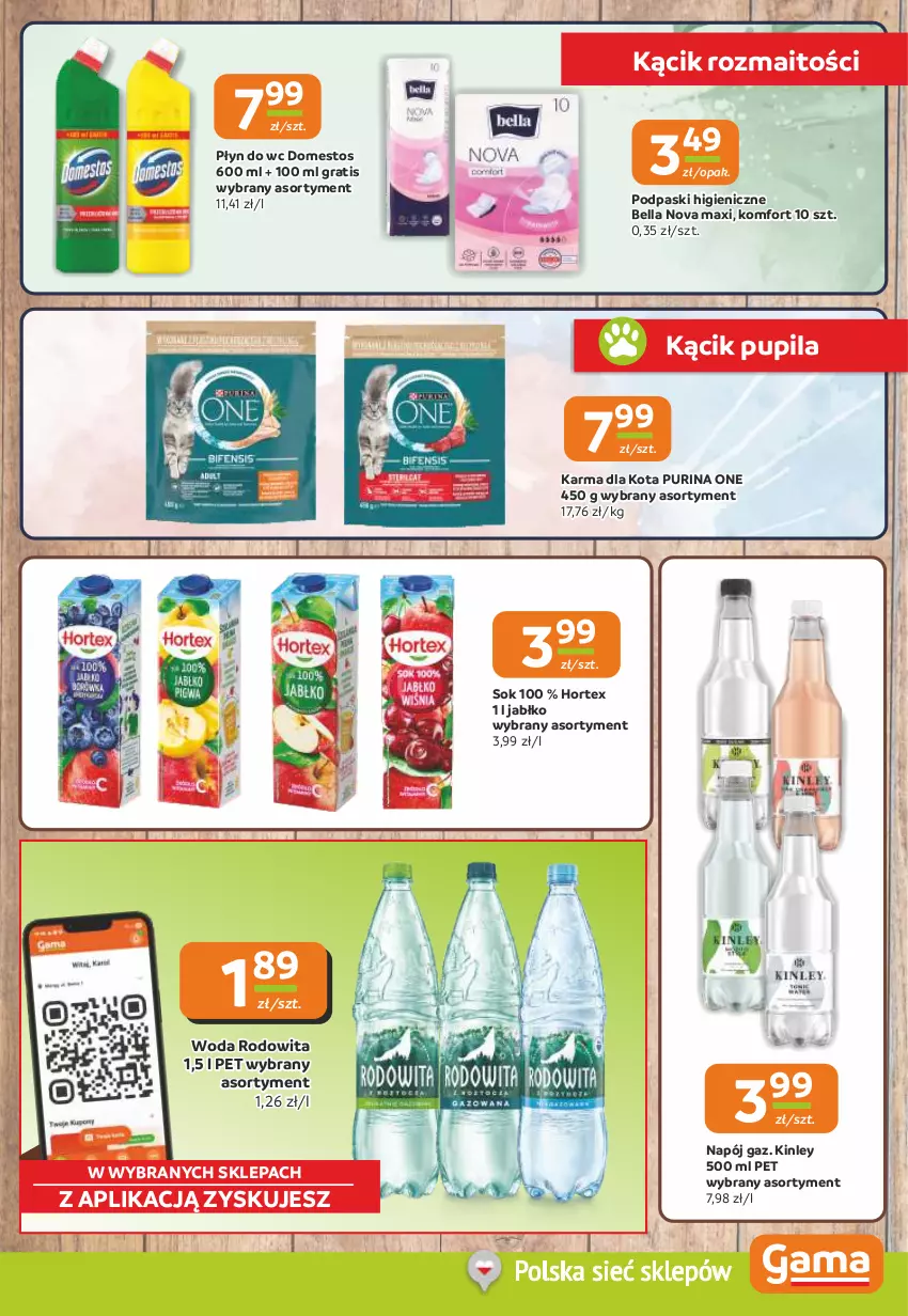 Gazetka promocyjna Gama - Gazetka Gama - ważna 29.01 do 10.02.2026 - strona 9 - produkty: Bell, Bella, Domestos, Gra, Hortex, Napój, Płyn do wc, Podpaski, Pur, Purina, Sok, Woda
