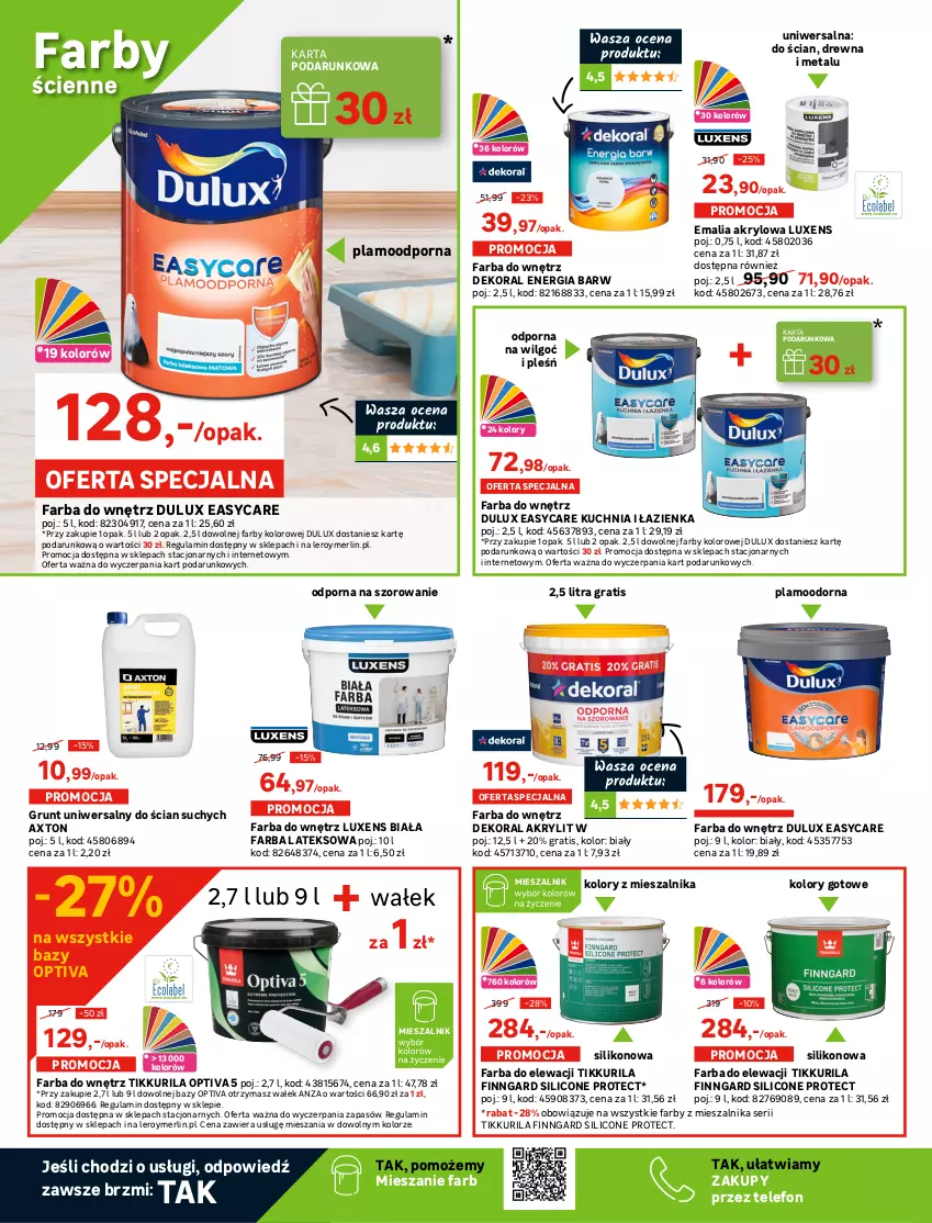 Gazetka promocyjna Leroy Merlin - Gazetka Leroy Merlin - ważna 13.07 do 02.08.2022 - strona 10 - produkty: Bateria, Dekoral, Dulux, Fa, Farba do wnętrz, Farba lateksowa, Gra, Grunt, Korpusy, Kuchnia, LG, Luxens, Meble, Ociekacz, Papier, Por, Ser, Sok, Syfon, Szal, Telefon, Wałek, Zlew, Zlewozmywak