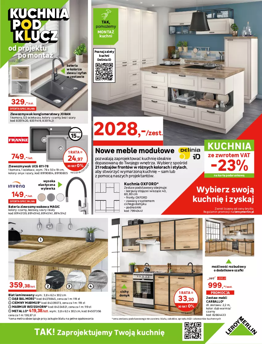 Gazetka promocyjna Leroy Merlin - Gazetka Leroy Merlin - ważna 13.07 do 02.08.2022 - strona 11 - produkty: Bateria, Dekoral, Dulux, Fa, Farba do wnętrz, Farba lateksowa, Gra, Grunt, Korpusy, Kuchnia, LG, Luxens, Meble, Ociekacz, Papier, Por, Ser, Sok, Syfon, Szal, Telefon, Wałek, Zlew, Zlewozmywak