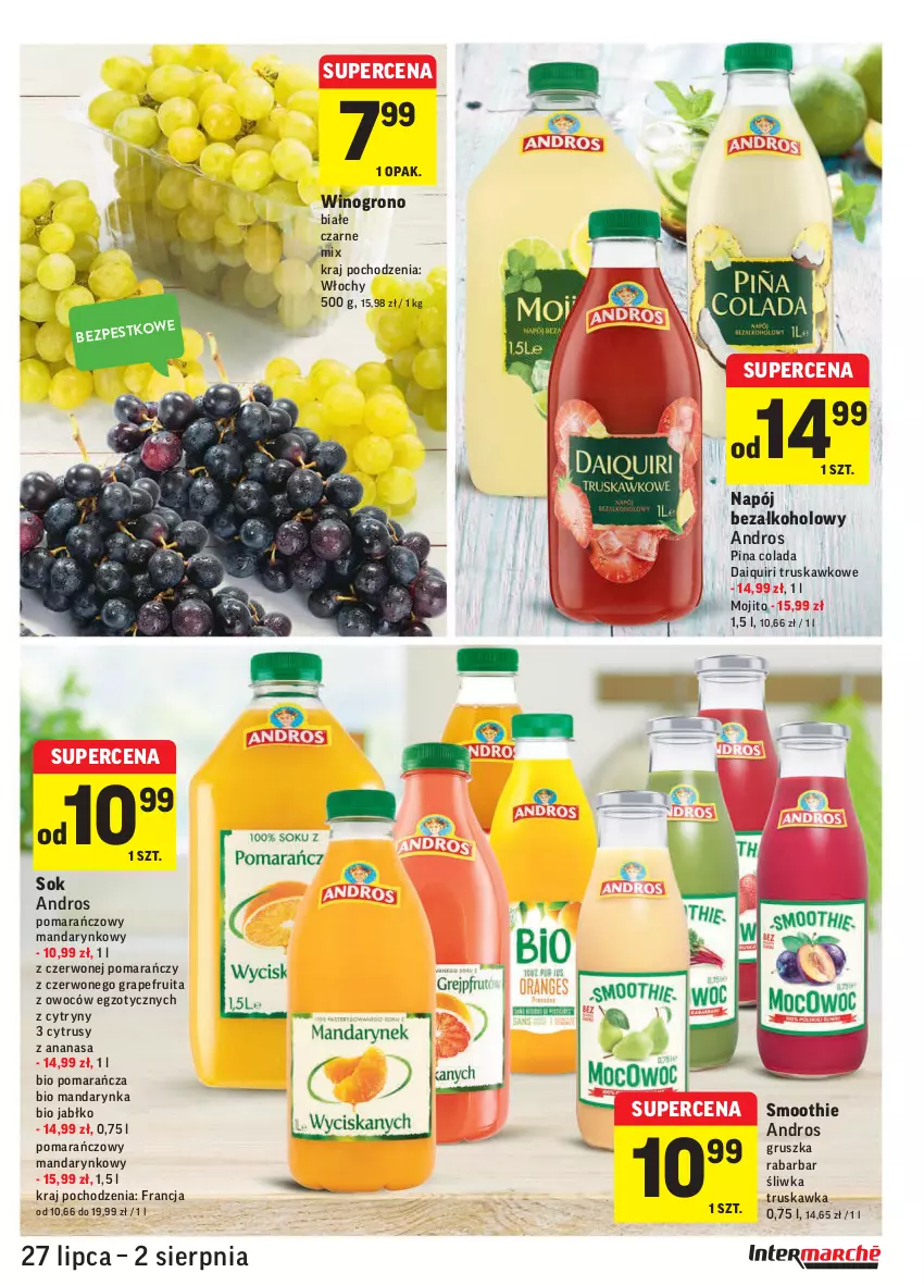 Gazetka promocyjna Intermarche - Gazetka promocyjna - ważna 27.07 do 02.08.2021 - strona 13 - produkty: Ananas, Cytryny, Gra, Napój, Napój bezalkoholowy, Smoothie, Sok, Wino