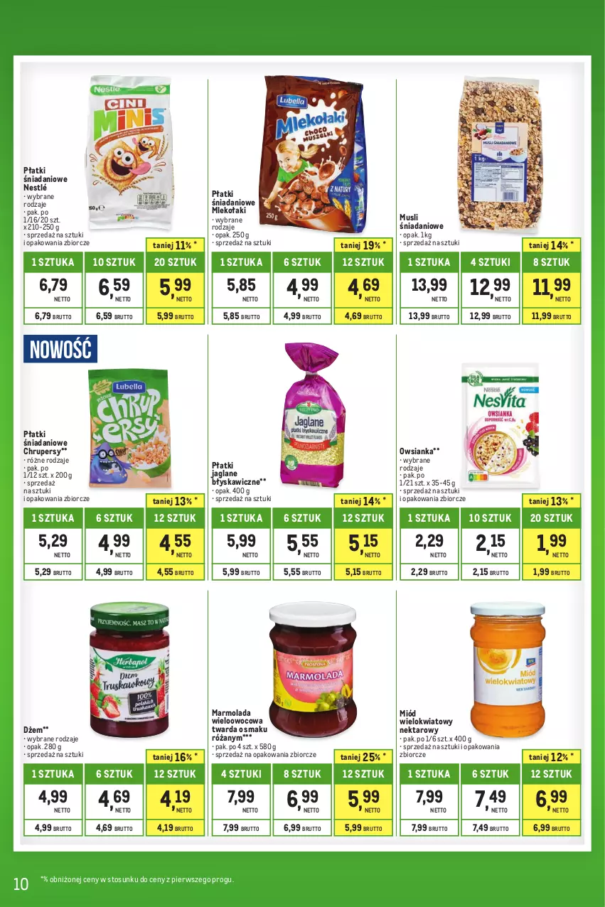 Gazetka promocyjna Makro - Kupujesz więcej płacisz mniej - oferta z alkoholem - ważna 01.08 do 31.08.2023 - strona 10 - produkty: Danio, Dżem, Marmolada, Miód, Mleko, Mola, Mus, Nektar, Nestlé, Owsianka, Róża