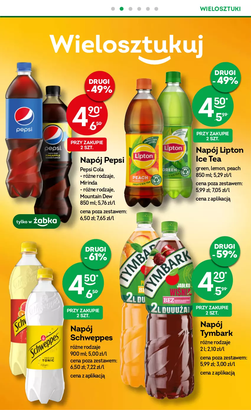 Gazetka promocyjna Żabka - ważna 11.10 do 24.10.2023 - strona 21 - produkty: Burger, Herbata, Ice tea, Kawa, Lipton, Mirinda, Napój, Pepsi, Schweppes, Tymbark