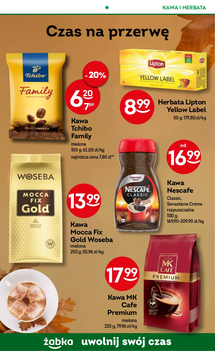 Gazetka promocyjna Żabka - ważna 11.10 do 24.10.2023 - strona 43 - produkty: Fa, Herbata, Kawa, Lipton, Mocca Fix Gold, Sati, Tchibo, Tchibo Family, Woseba