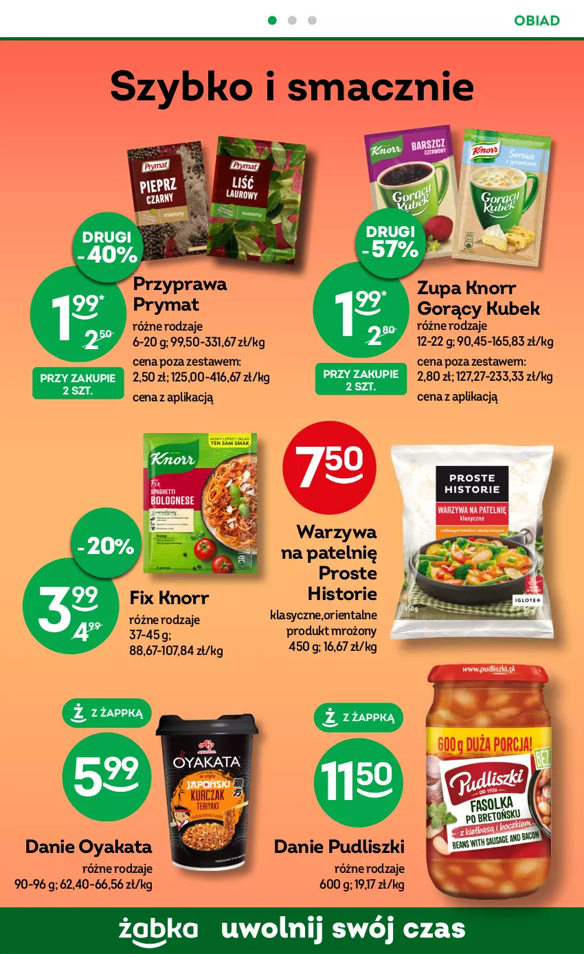 Gazetka promocyjna Żabka - ważna 11.10 do 24.10.2023 - strona 44 - produkty: Knorr, Kubek, Prymat, Pudliszki, Warzywa, Zupa