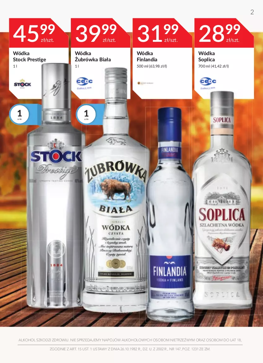 Gazetka promocyjna Stokrotka - Oferta alkoholowa - ważna 14.10 do 09.11.2021 - strona 2 - produkty: Finlandia, Soplica, Stock, Wódka