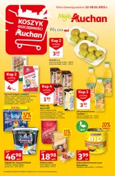 Gazetka promocyjna Auchan - Gazetka Koszyk Oszczędności Moje Auchan - Gazetka - ważna od 18.01 do 18.01.2023 - strona 1 - produkty: Sok pomarańczowy, Sok, Ser, Finish, Parówki, Tablet, Praliny, Lindor, Gruszki, Tymbark, Dzieci, Zmywarki, Mleko dla dzieci, Tabletki do zmywarki, Kukurydza, Mleko