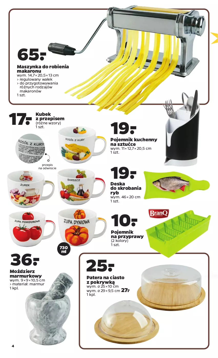 Gazetka promocyjna Netto - Gazetka non food - ważna 13.12 do 19.12.2021 - strona 4 - produkty: Kubek, Makaron, Maszynka, Patera na ciasto, Pojemnik, Pojemnik na przyprawy, Przyprawy, Szynka, Tera, Wałek