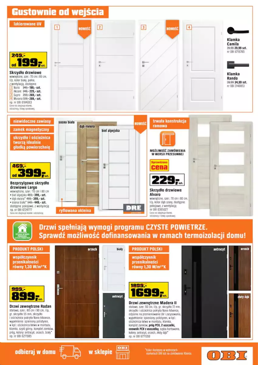 Gazetka promocyjna Obi - Gazetka OBI - ważna 07.07 do 20.07.2021 - strona 5 - produkty: Drzwi, Drzwi zewnętrzne, Klamka, LG, Por, Skrzydło drzwiowe, Sos, Tera