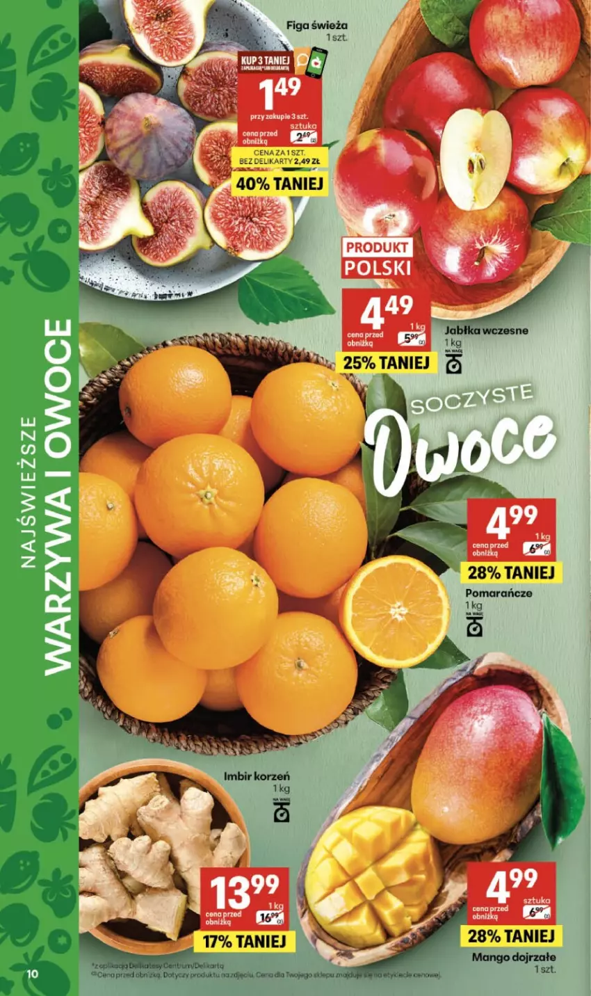 Gazetka promocyjna Delikatesy Centrum - Franczyza DC38 Czwartek - ważna 17.09 do 23.09.2026 - strona 10 - produkty: Imbir, Owoce, Pomarańcze