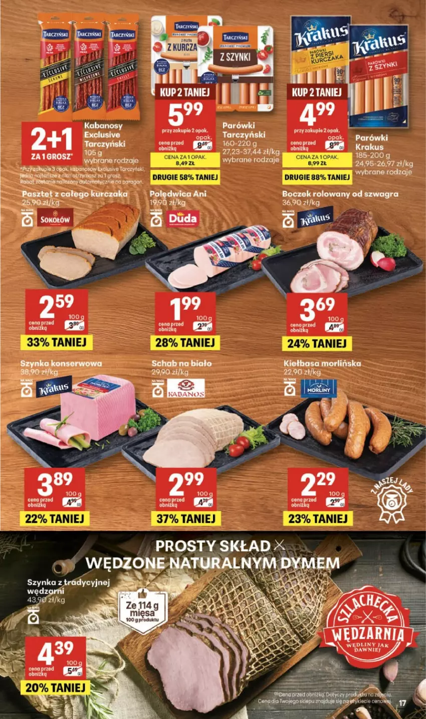 Gazetka promocyjna Delikatesy Centrum - Franczyza DC38 Czwartek - ważna 17.09 do 23.09.2026 - strona 17 - produkty: Boczek, Gra, Kabanos, Kiełbasa, Koc, Krakus, Kurczak, Pasztet, Ser, Szynka, Szynka konserwowa, Tarczyński