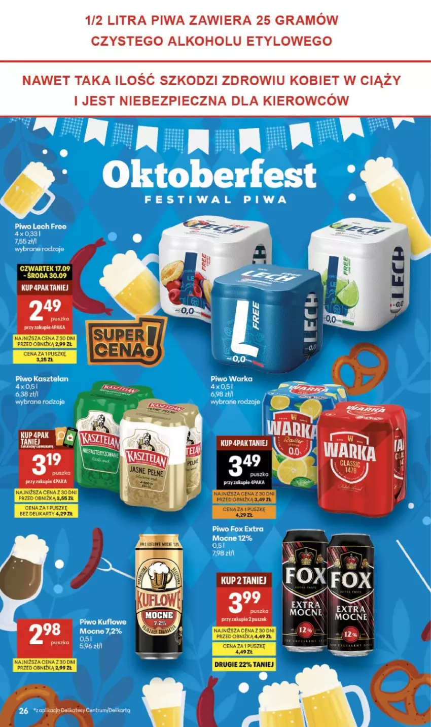 Gazetka promocyjna Delikatesy Centrum - Franczyza DC38 Czwartek - ważna 17.09 do 23.09.2026 - strona 26 - produkty: Gra, Piec, Piwa