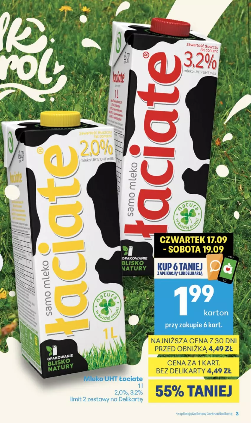 Gazetka promocyjna Delikatesy Centrum - Franczyza DC38 Czwartek - ważna 17.09 do 23.09.2026 - strona 3 - produkty: Mleko