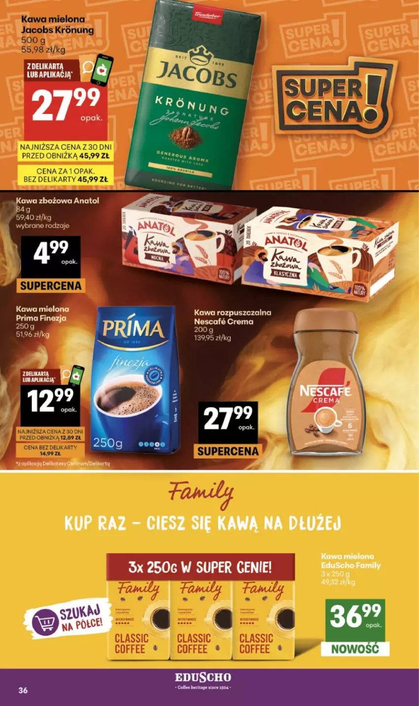 Gazetka promocyjna Delikatesy Centrum - Franczyza DC38 Czwartek - ważna 17.09 do 23.09.2026 - strona 36 - produkty: Kawa, Kawa mielona, Kawa rozpuszczalna, Rum
