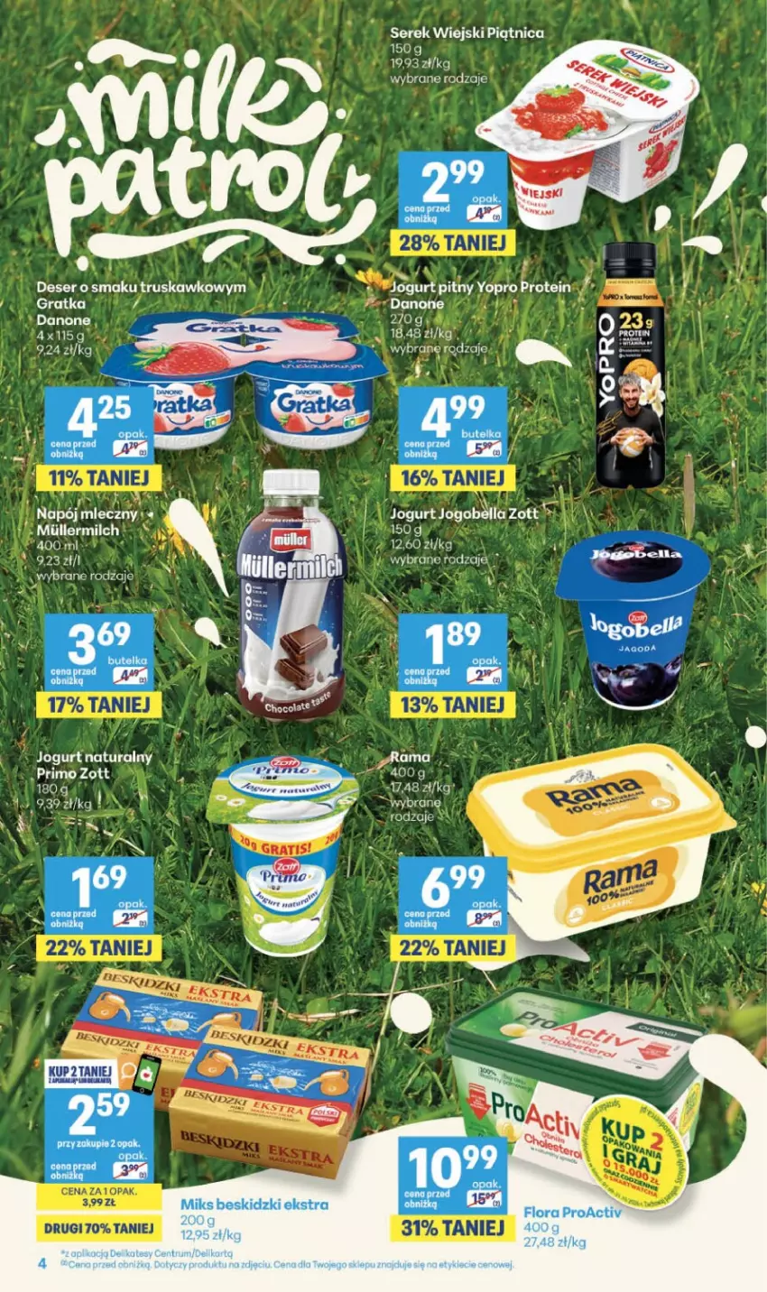 Gazetka promocyjna Delikatesy Centrum - Franczyza DC38 Czwartek - ważna 17.09 do 23.09.2026 - strona 4 - produkty: Beskidzki, Danone, Deser, Gra, HP, Jogurt, Piątnica, Ser, Serek, Serek wiejski, Zott