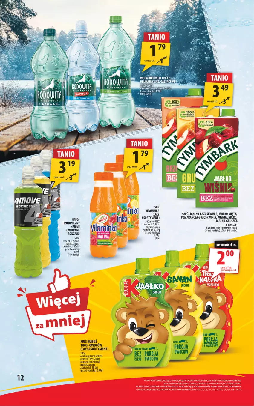 Gazetka promocyjna Arhelan - Gazetka - ważna 24.01 do 02.02.2025 - strona 12 - produkty: Hortex, Inka, Kubuś, LG, Mięta, Mus, Napój, Sok, Tymbark