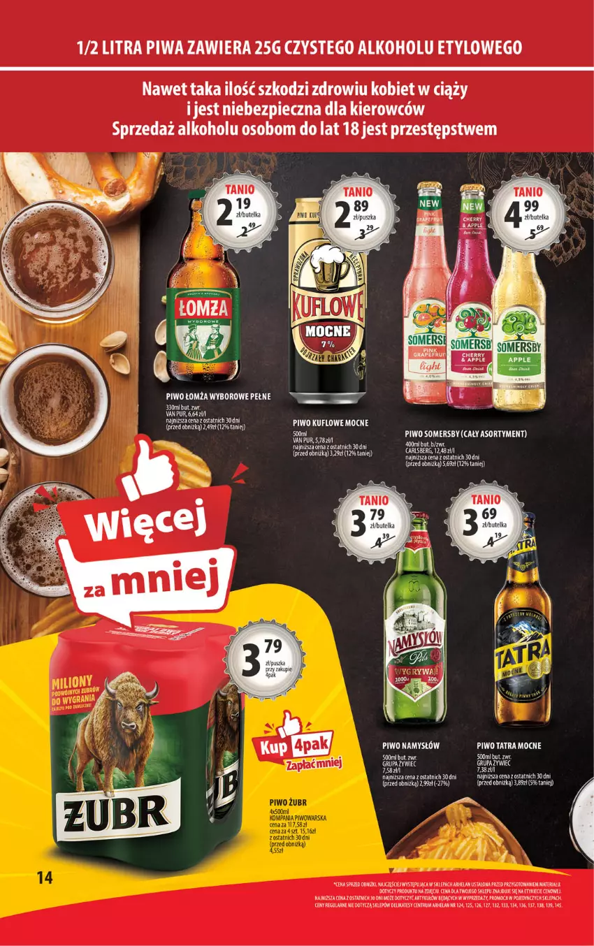 Gazetka promocyjna Arhelan - Gazetka - ważna 24.01 do 02.02.2025 - strona 14 - produkty: Fa, Namysłów, Piec, Piwa, Piwo, Rum, Somersby