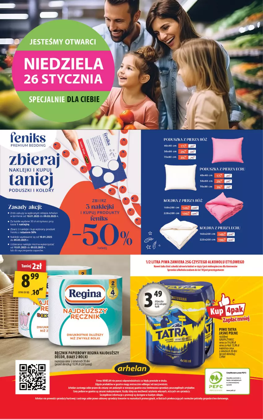 Gazetka promocyjna Arhelan - Gazetka - ważna 24.01 do 02.02.2025 - strona 20 - produkty: Gin, Klej, Kołdra, Papier, Piwo, Poduszka, Rolki, Tatra