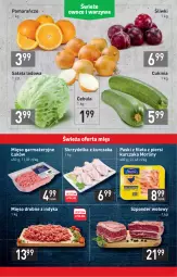 Gazetka promocyjna Stokrotka - Market - Gazetka - ważna od 23.03 do 23.03.2022 - strona 3 - produkty: Kurczak, Cebula, Sałata lodowa, Pomarańcze, Sałat, Skrzydełka z kurczaka, Szponder wołowy, Morliny, Mięso garmażeryjne, Mięso