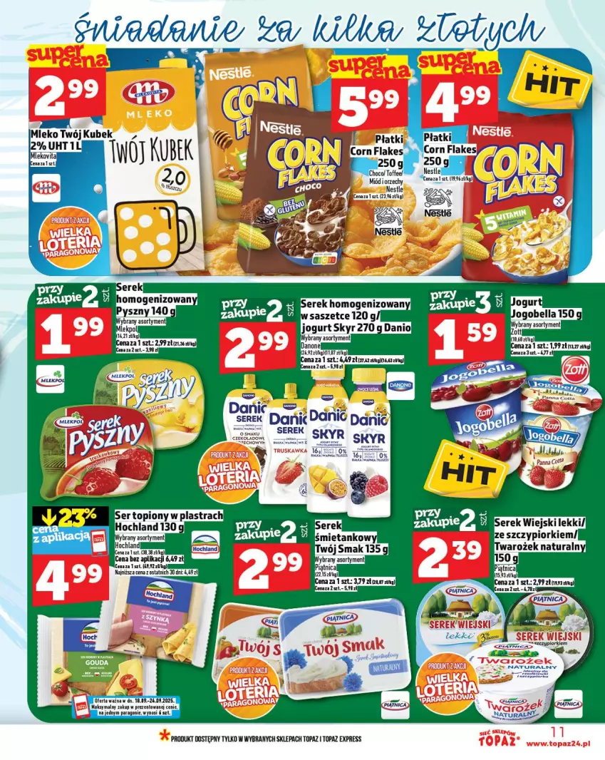 Gazetka promocyjna Topaz - Gazetka - ważna 18.09 do 24.09.2025 - strona 11 - produkty: Piątnica, Top