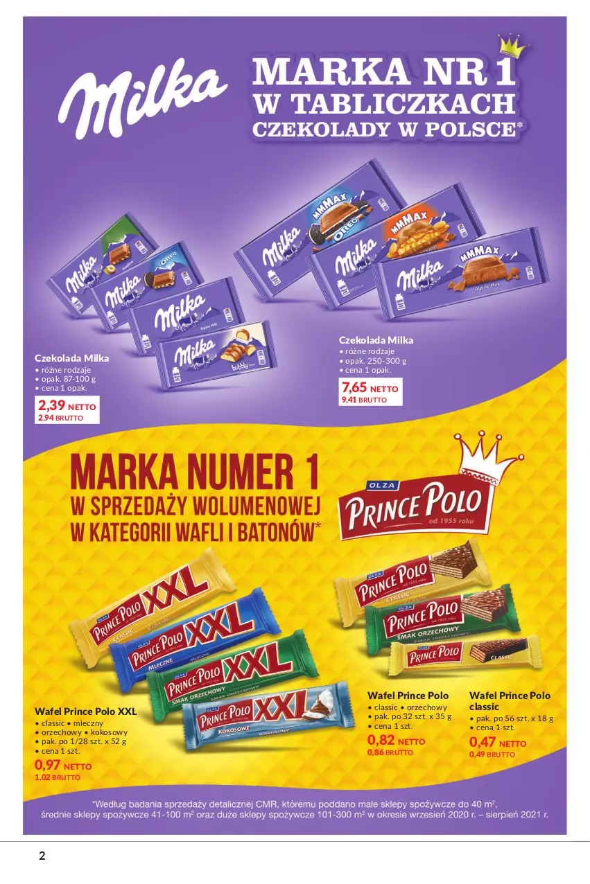 Gazetka promocyjna Makro - [Oferta specjalna] Czekolada - ważna 02.11 do 15.11.2021 - strona 2 - produkty: Czekolada, Kokos, Milka, Prince Polo