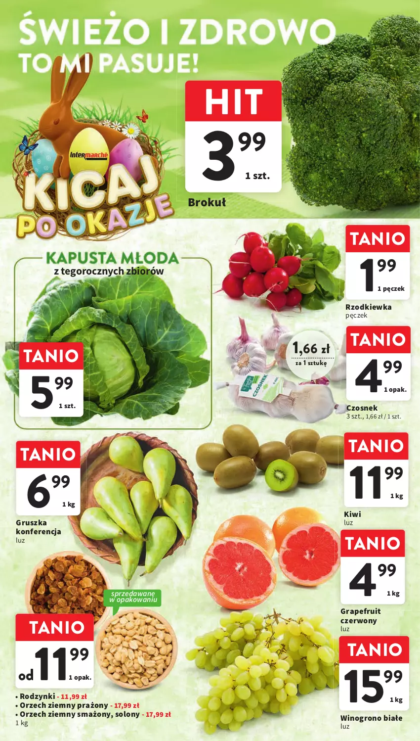 Gazetka promocyjna Intermarche - Gazetka Intermarche - ważna 07.03 do 13.03.2024 - strona 18 - produkty: Czosnek, Gra, Kiwi, Rodzynki, Rzodkiewka, Wino