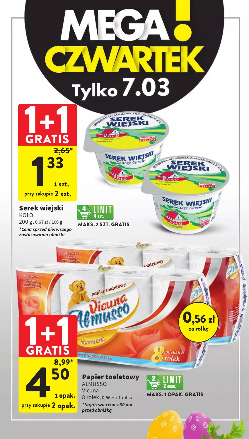 Gazetka promocyjna Intermarche - Gazetka Intermarche - ważna 07.03 do 13.03.2024 - strona 2 - produkty: Gra, Mus, Papier, Papier toaletowy, Ser, Serek, Serek wiejski