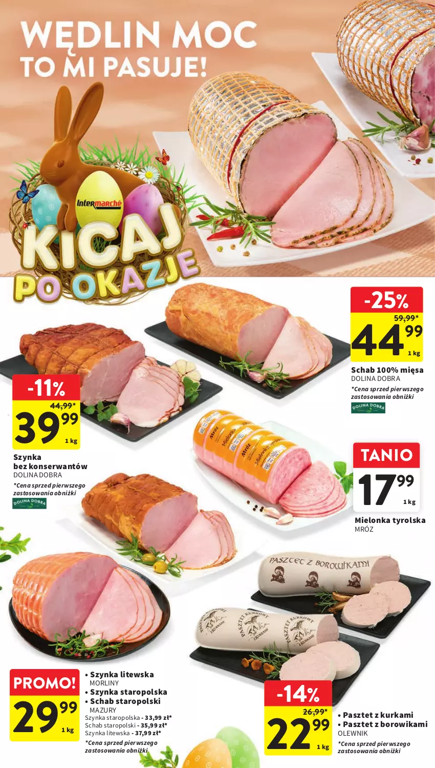 Gazetka promocyjna Intermarche - Gazetka Intermarche - ważna 07.03 do 13.03.2024 - strona 24 - produkty: Mielonka tyrolska, Morliny, Olewnik, Pasztet, Ser, Szynka