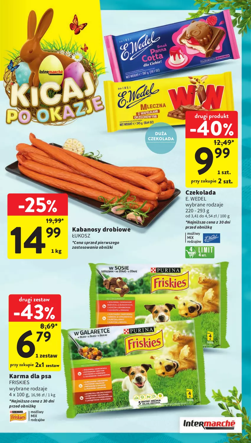 Gazetka promocyjna Intermarche - Gazetka Intermarche - ważna 07.03 do 13.03.2024 - strona 47 - produkty: Czekolada, E. Wedel, Friskies, Kabanos, Kosz