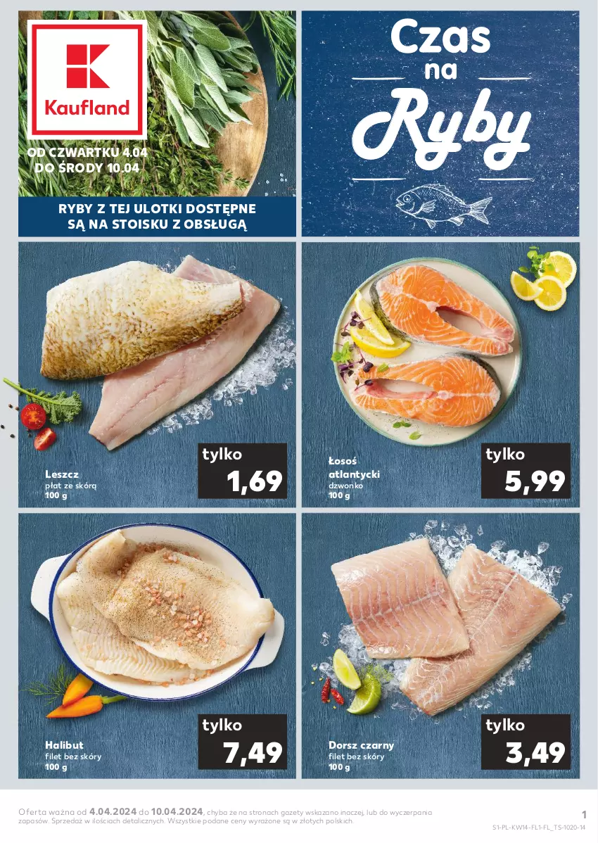 Gazetka promocyjna Kaufland - Mocny Start - ważna 04.04 do 10.04.2024 - strona 1 - produkty: Dorsz, Halibut