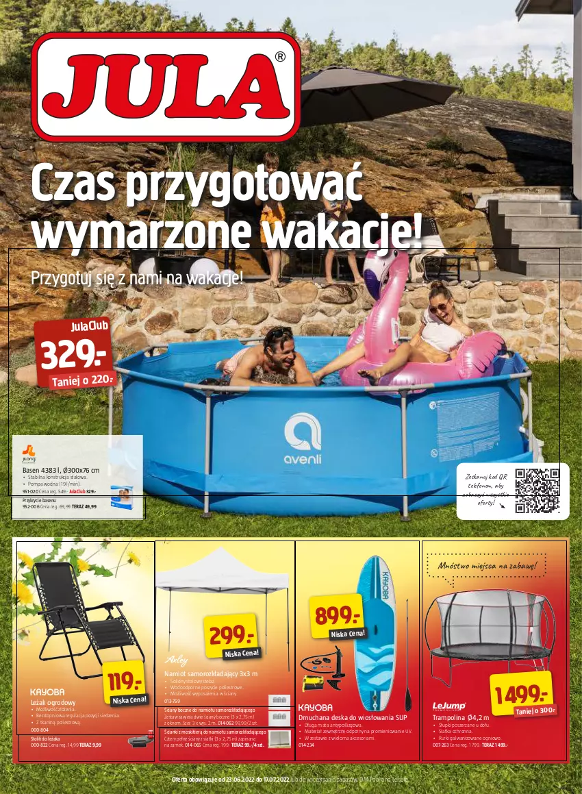 Gazetka promocyjna Jula - Gazetka - ważna 23.06 do 17.07.2022 - strona 1 - produkty: Namiot, Por, Rurki, Siatka, Stolik, Telefon, Tera, Top