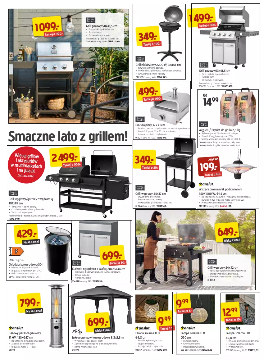 Gazetka promocyjna Jula - Gazetka - ważna 23.06 do 17.07.2022 - strona 11 - produkty: Chłodziarka, Grill, Grill gazowy, Kuchnia, Lampa, Parasol, Piec, Pojemnik, Por, Rama, Sok, Sport, Tera, Termometr, Top, Tran