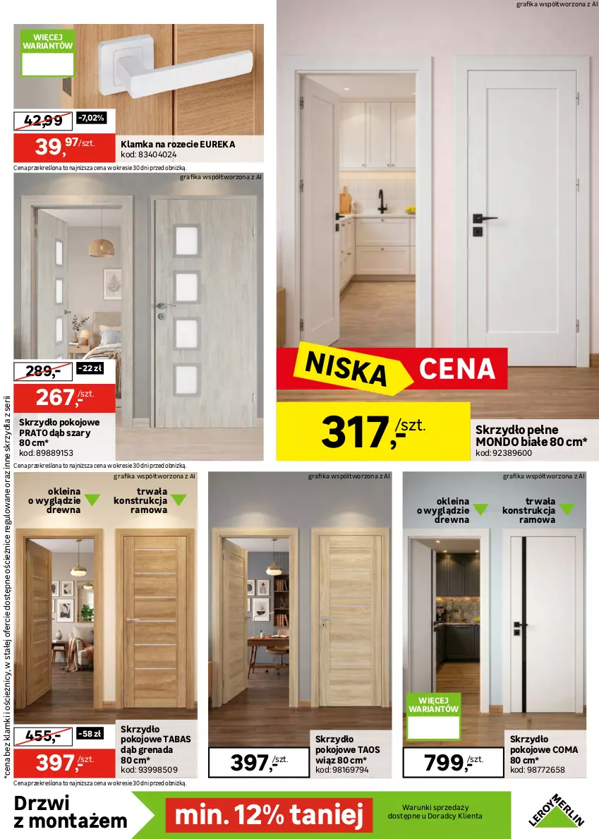 Gazetka promocyjna Leroy Merlin - Gazetka Leroy Merlin - ważna 17.06 do 14.07.2026 - strona 13 - produkty: Drzwi, Drzwi wejściowe, Gra, Grafika, Helio, Klamka, Ryż, Ser