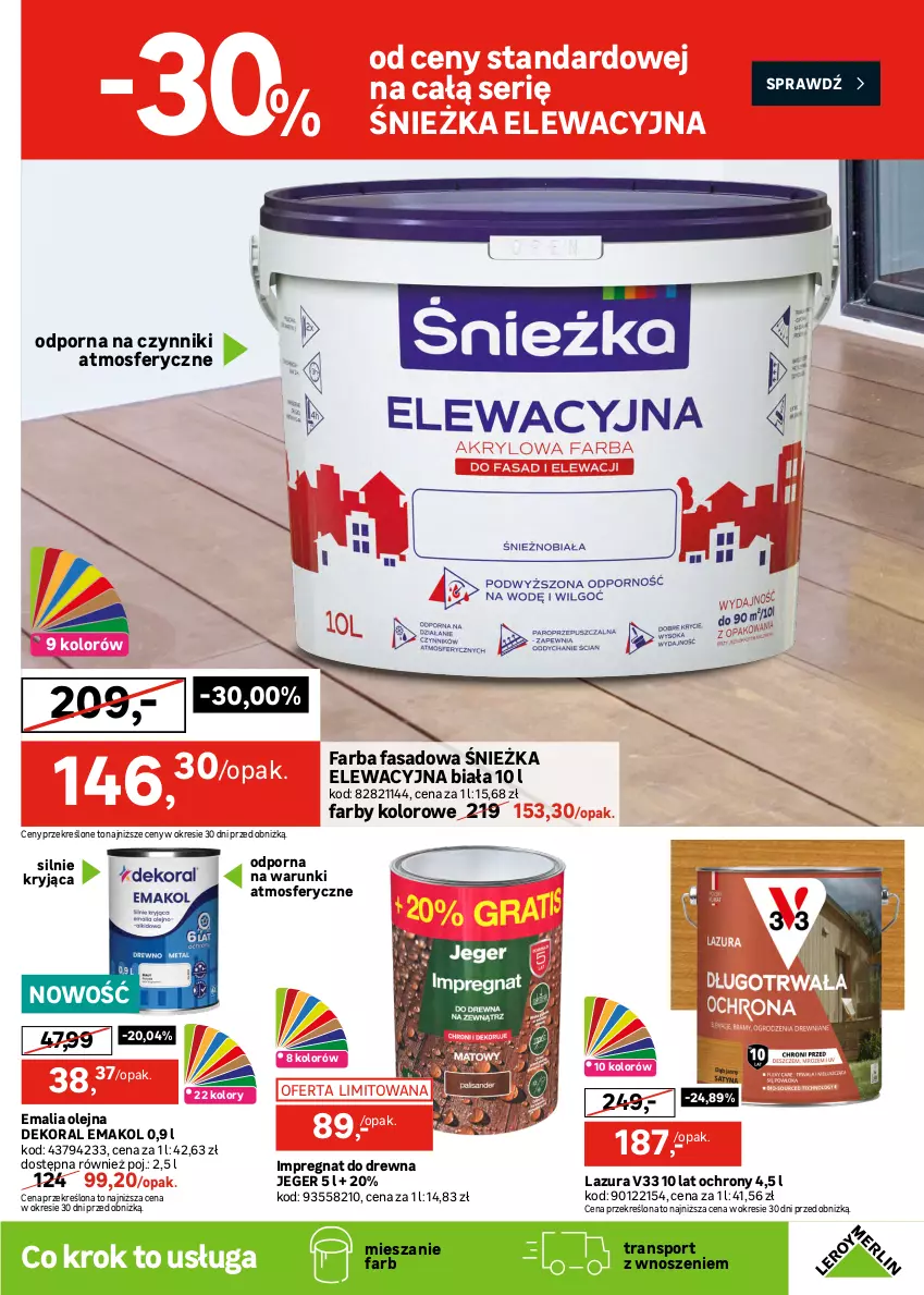 Gazetka promocyjna Leroy Merlin - Gazetka Leroy Merlin - ważna 17.06 do 14.07.2026 - strona 17 - produkty: Beckers, Dekoral, Emulsja, Fa, Farba lateksowa, Gra, Lazur, Luxens, Magnat Ceramic, Olej, Por, Ser, Sport, Tran