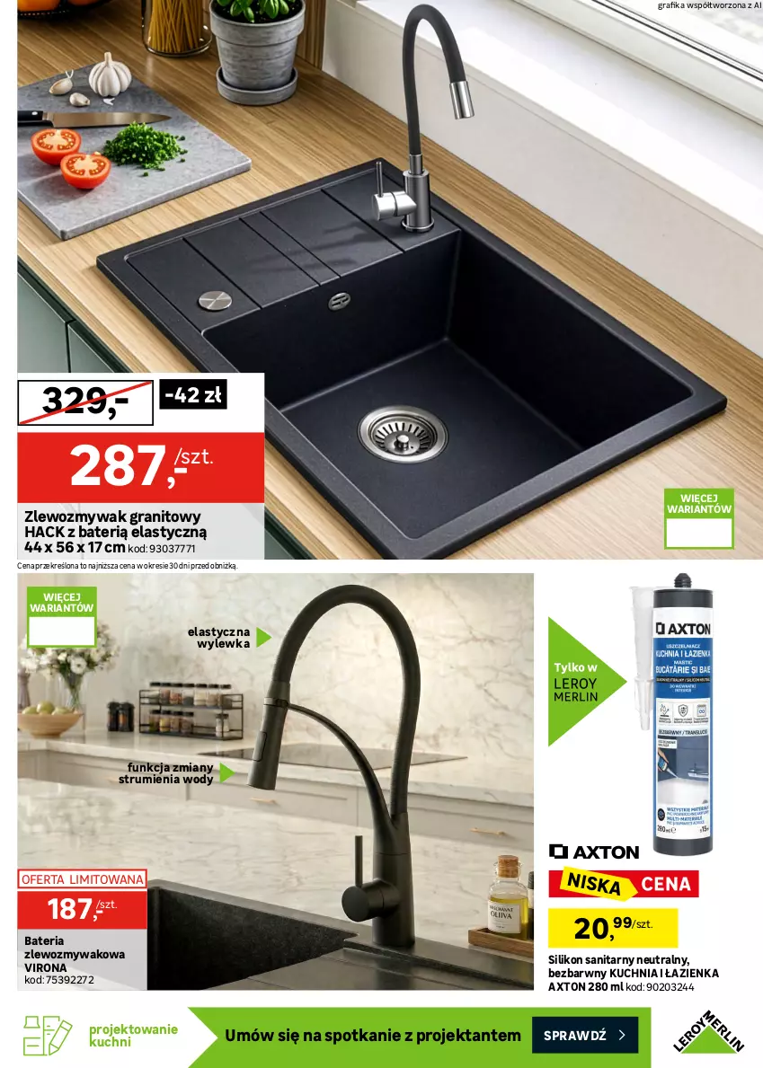 Gazetka promocyjna Leroy Merlin - Gazetka Leroy Merlin - ważna 17.06 do 14.07.2026 - strona 21 - produkty: Bateria, Gra, Grafika, Korpusy, Kuchnia, Meble, Rum, Silikon sanitarny, Zestaw mebli kuchennych, Zlew, Zlewozmywak