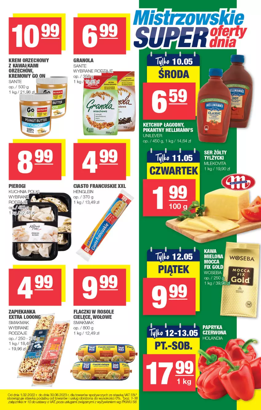 Gazetka promocyjna Spar - Spar - ważna 30.04 do 10.05.2023 - strona 9 - produkty: Ciasto francuskie, Fa, Gra, Granola, Kawa, Ketchup, Krem orzechowy, Kuchnia, Mleko, Mlekovita, Pierogi, Sante, Woseba, Zapiekanka