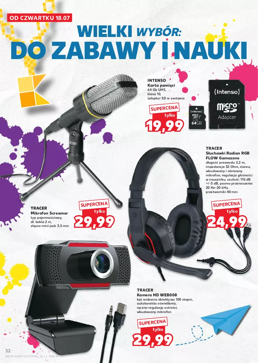 Gazetka promocyjna Kaufland - Kaufland - ważna 18.07 do 11.09.2024 - strona 32 - produkty: Acer, Kamera, Karta pamięci, Mikrofon, Obiektyw, Słuchawki, Top