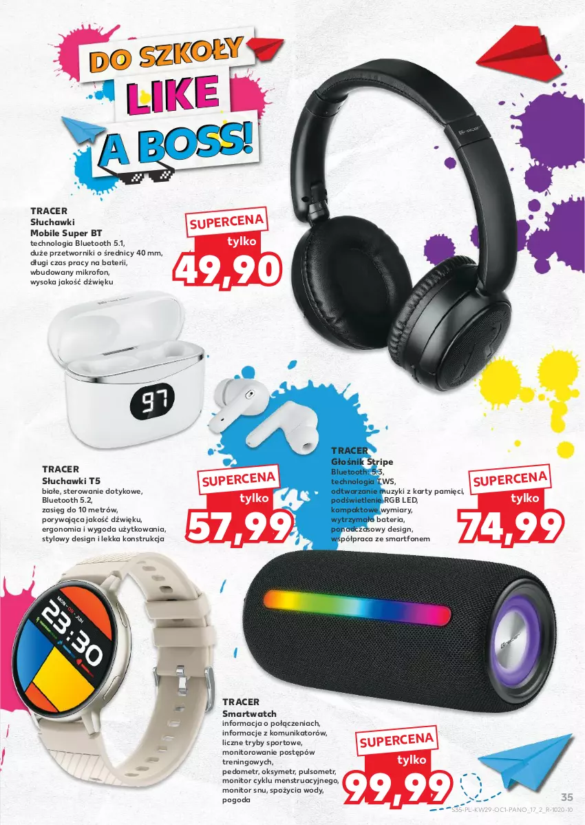 Gazetka promocyjna Kaufland - Kaufland - ważna 18.07 do 11.09.2024 - strona 35 - produkty: Acer, Bateria, Głośnik, Mikrofon, Mobil, Monitor, Por, Słuchawki, Smartfon, Smartwatch, Sok, Sport