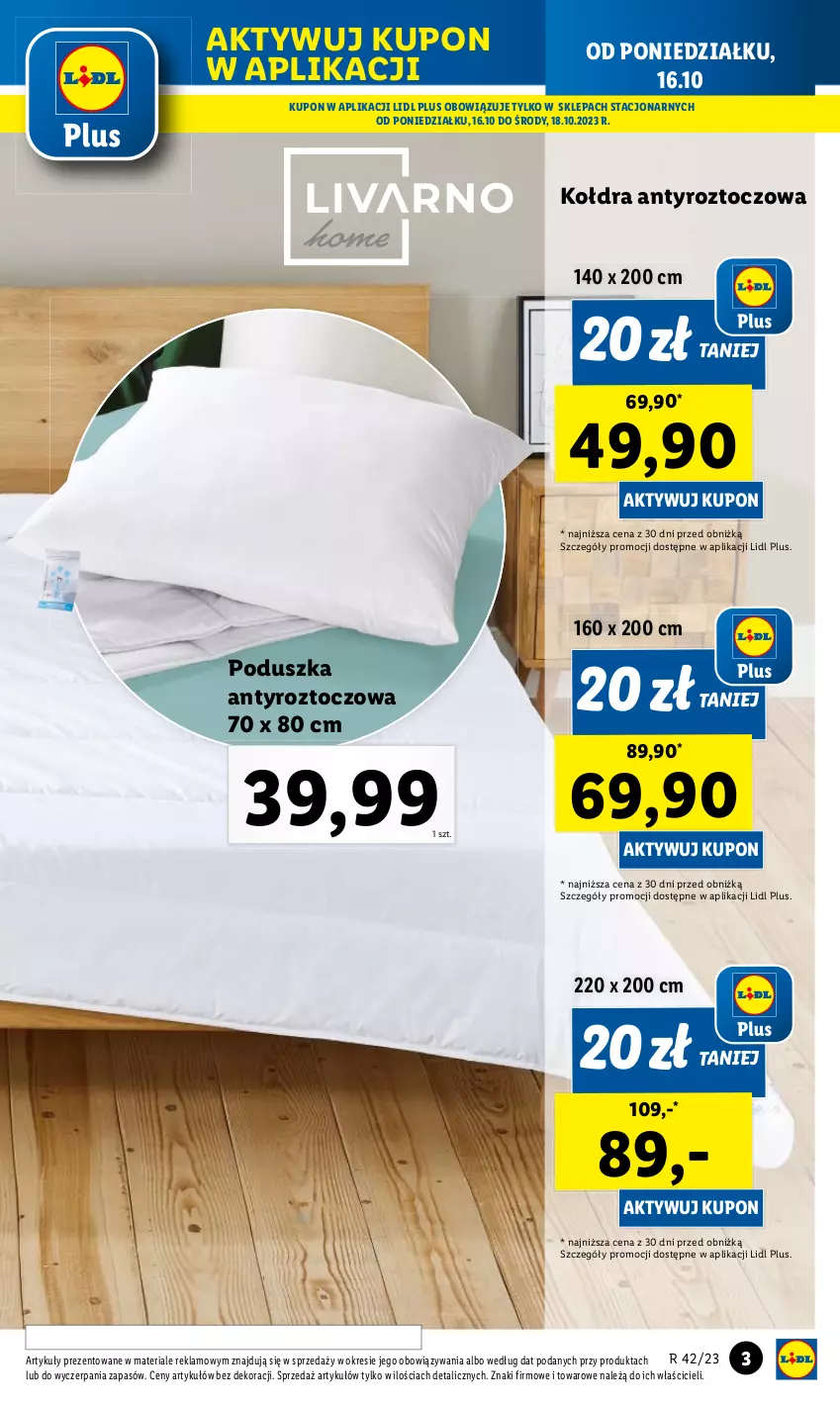 Gazetka promocyjna Lidl - GAZETKA - ważna 16.10 do 21.10.2023 - strona 5 - produkty: Sypialnia