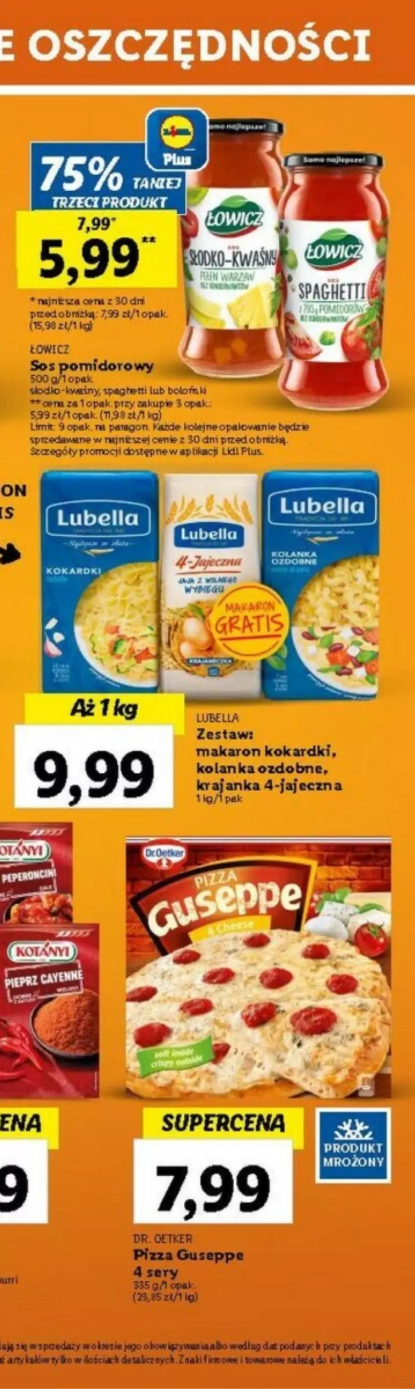 Gazetka promocyjna Lidl - ważna 07.09 do 09.09.2023 - strona 66 - produkty: Bell, Bella, Dr. Oetker, LG, Lubella, Makaron, Pizza, Ser, Spaghetti