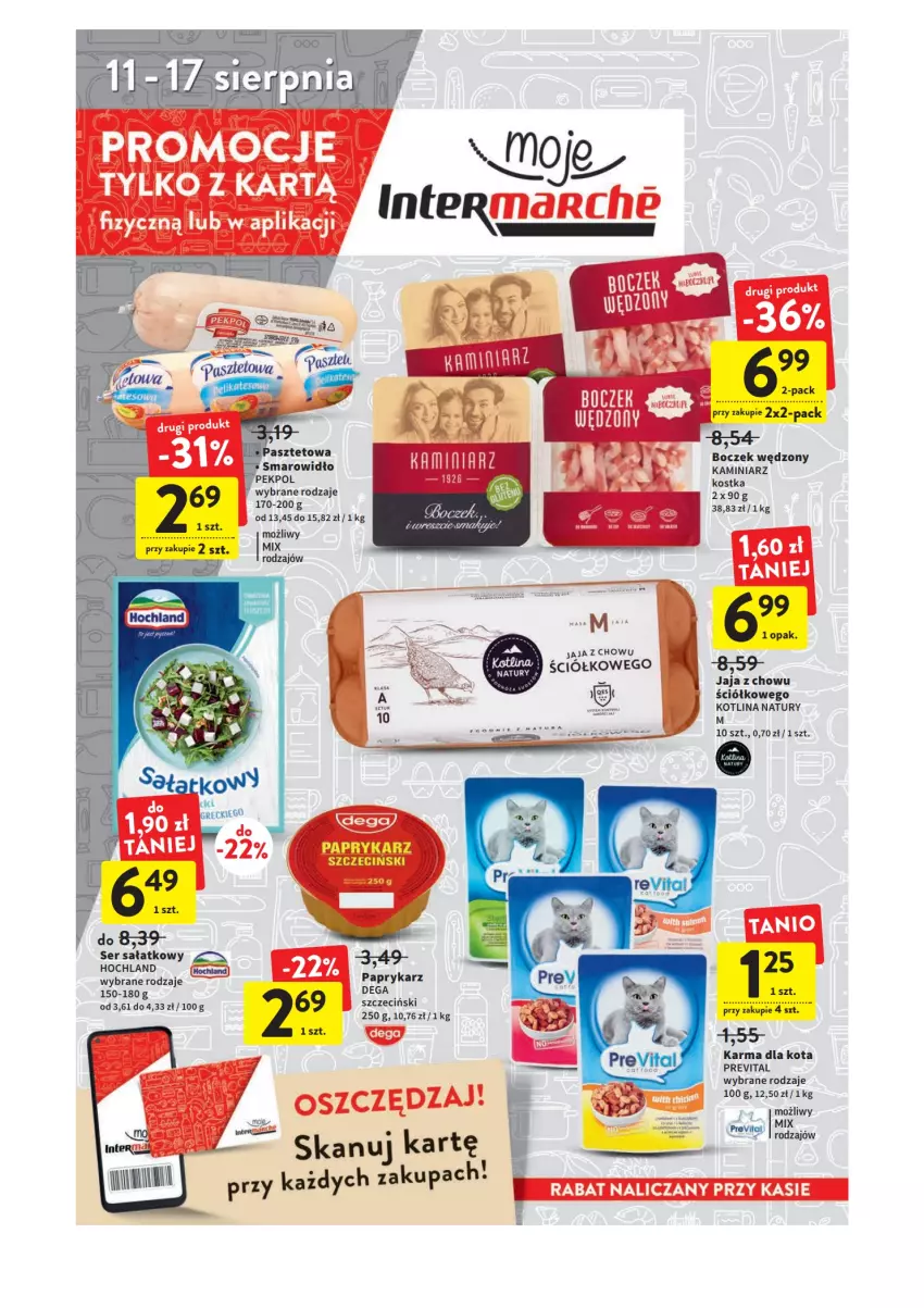 Gazetka promocyjna Intermarche - Gazetka Intermarche - ważna 11.08 do 17.08.2022 - strona 2 - produkty: Boczek, Dega, Hochland, Jaja, Kotlin, Papryka, Paprykarz, Paprykarz szczeciński, Sałat, Ser