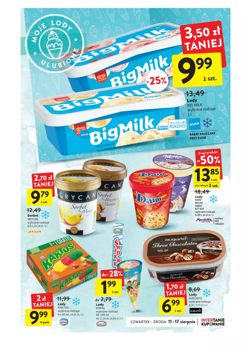 Gazetka promocyjna Intermarche - Gazetka Intermarche - ważna 11.08 do 17.08.2022 - strona 25 - produkty: Big Milk, Gry, Kaktus, Lody