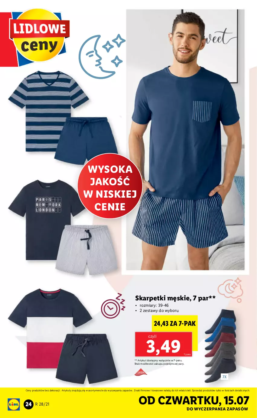 Gazetka promocyjna Lidl - GAZETKA - ważna 12.07 do 17.07.2021 - strona 24 - produkty: Karp, Skarpetki, Sok